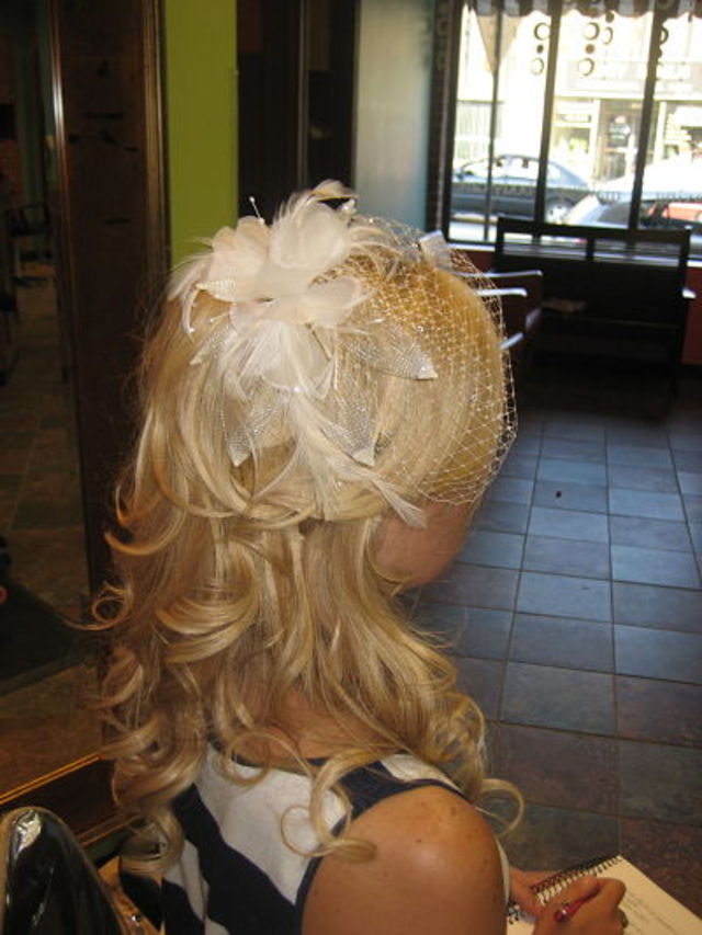 Wedding hair using extensions