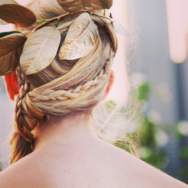 Hair by Kashmir.   Headpiece by Jimmy Guzman.  Model is Drea