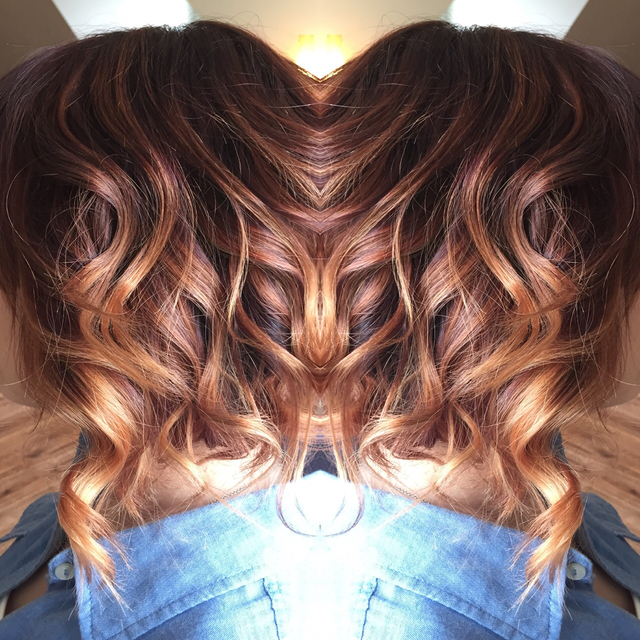 Fiery copper Infused balyage 