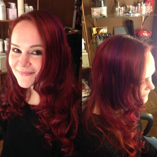 Rich red and purple