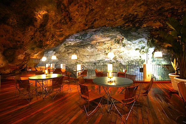 Dine inside a cave