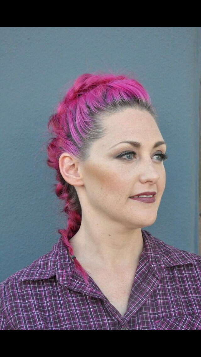 Braided Pink Updo