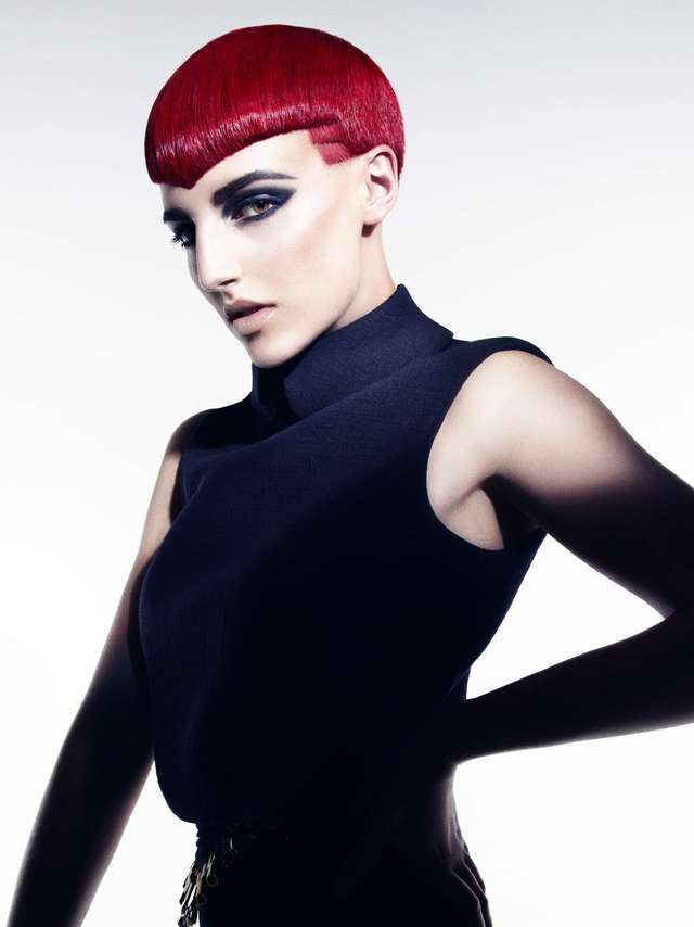 Neo Linear - hair: Emiliano Vitale makeup: Clare Read photographer: Paul Scala salon: é SALON