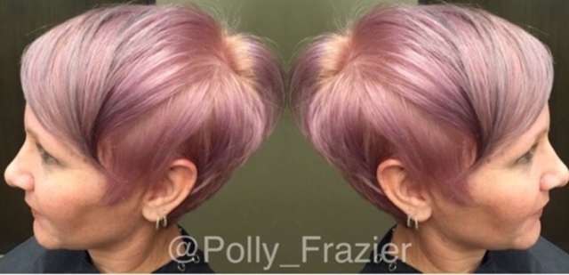 Peachy lavender silver melt pixie 