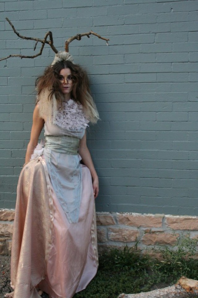 dress, hair, and make-up.  inspiration deer.