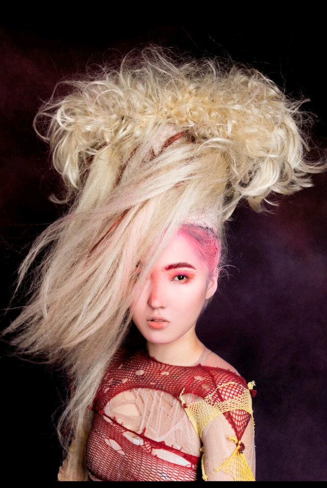 Jelly fish inspired hair art
