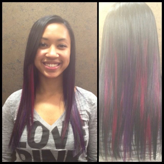 colorful ombré x flat iron