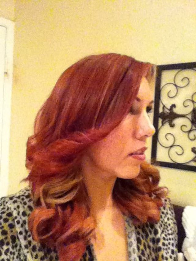 copper balayage