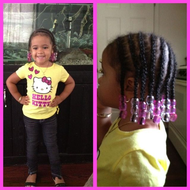 cornrows with beads