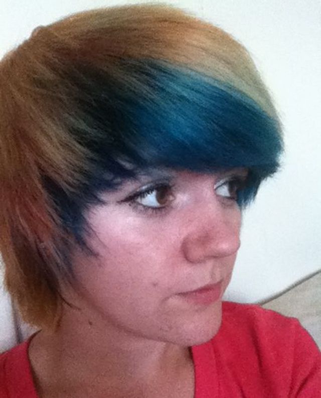 cosmetologist in training, done on myself. and proud of it!