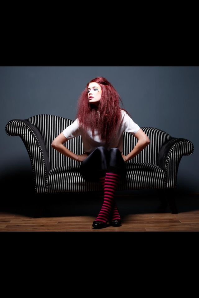 crimped and backcombed