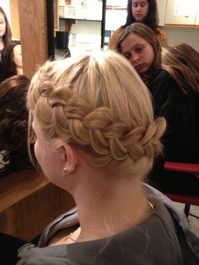 crown pancake french braid