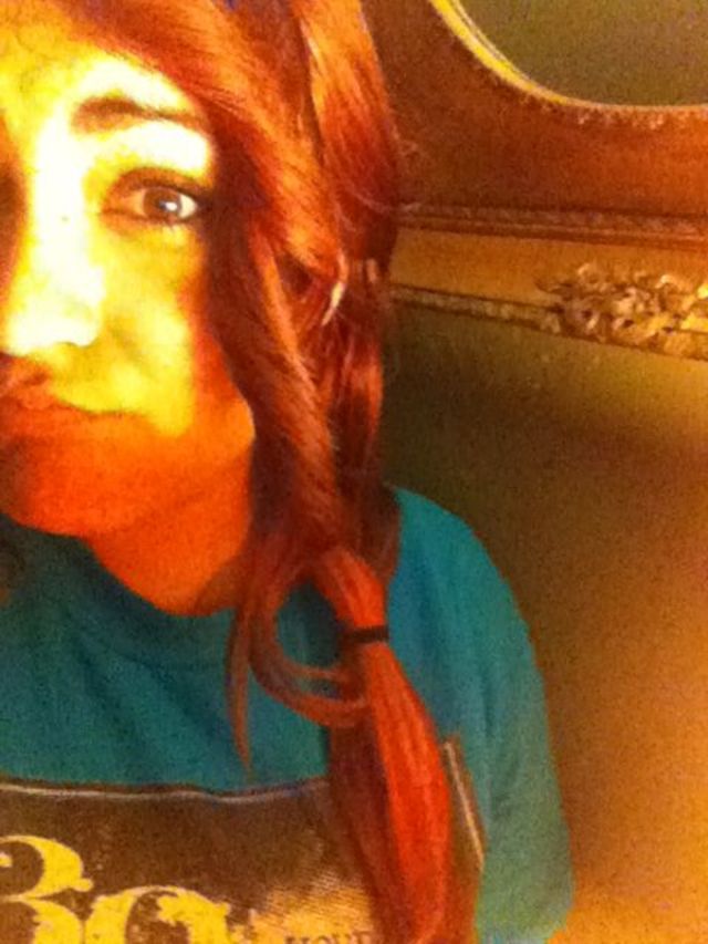 curled bangs and braid 