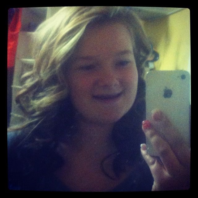 curled hair 