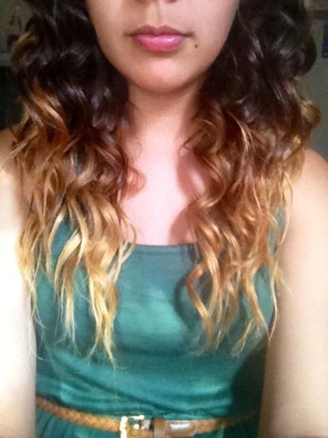 curled ombré 