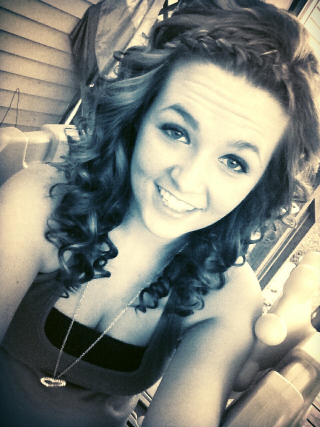 curls &amp; french braided bangs.