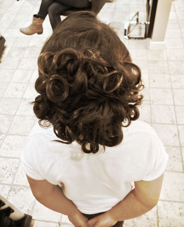 curly messy updo