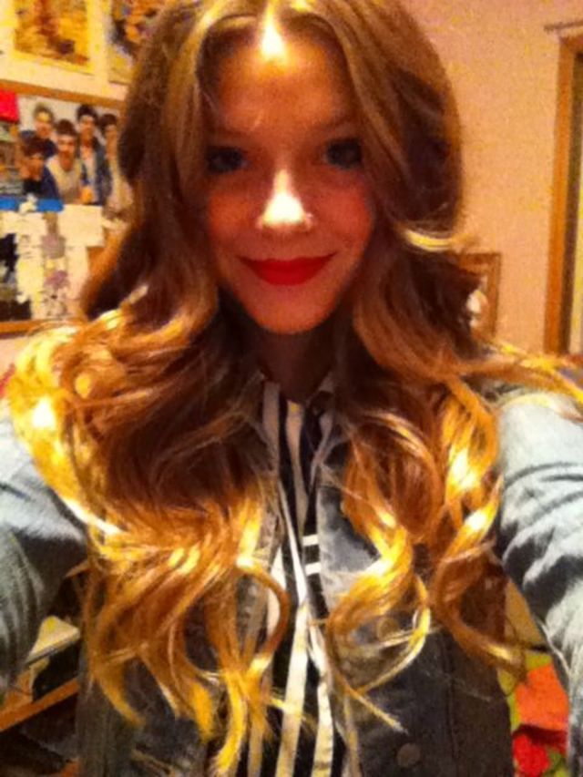 curly middle part