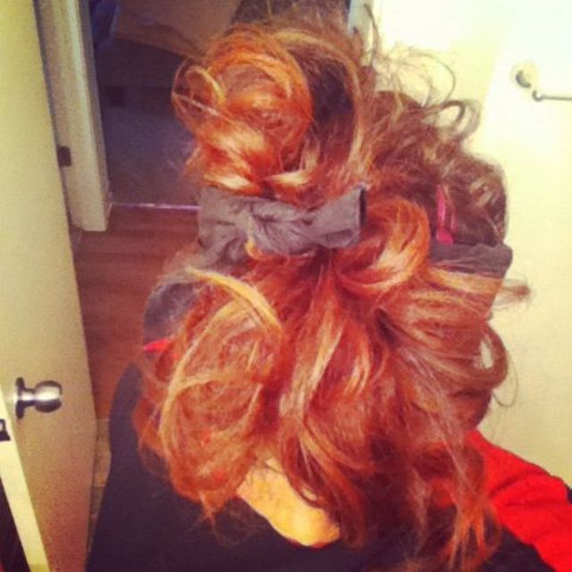 curly sloppy updo