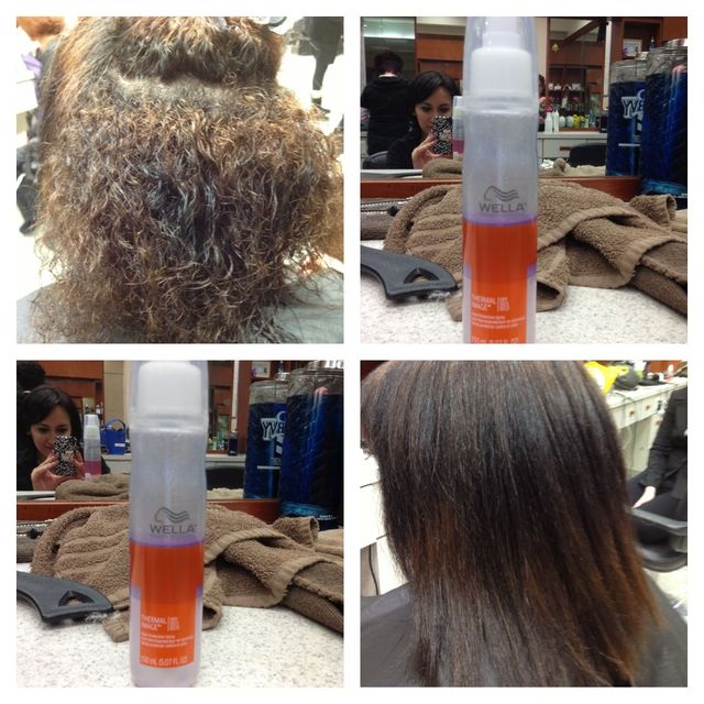 curly to straight