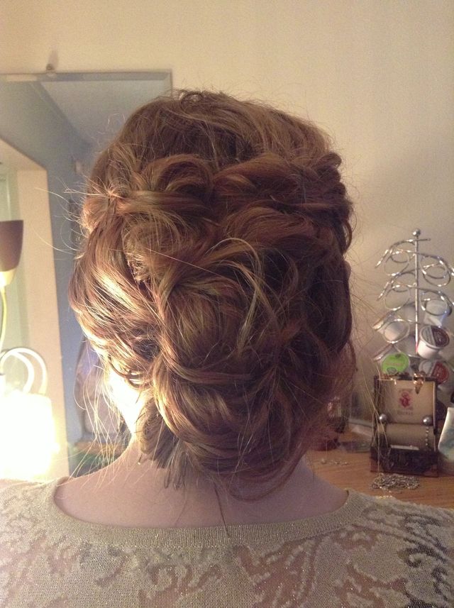 curly updo super easy