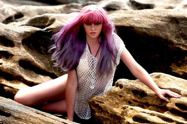 Beach Editorial Pastel Balayage - Pink to Purple