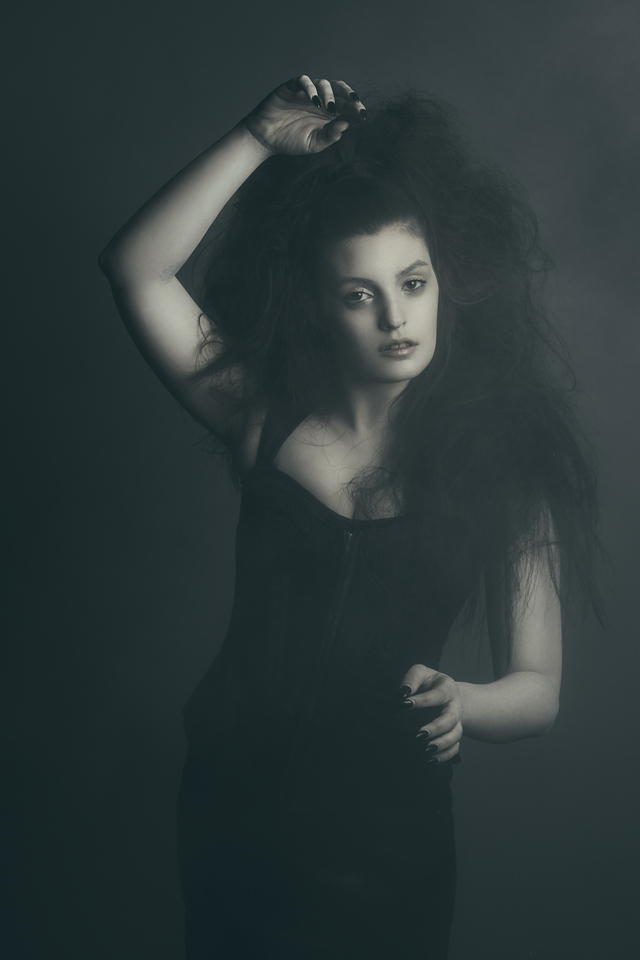 Nyx, a primordial goddess and queen of the night. 