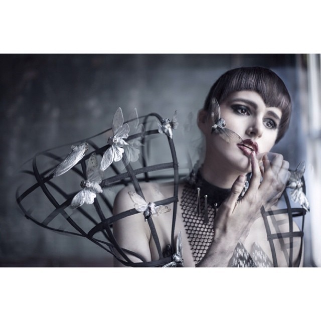 Hair by Kashmir.   Photo by Bob Packert.   Model is Alexandra Serafini