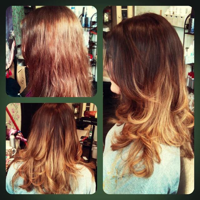 Before and after Ombre.