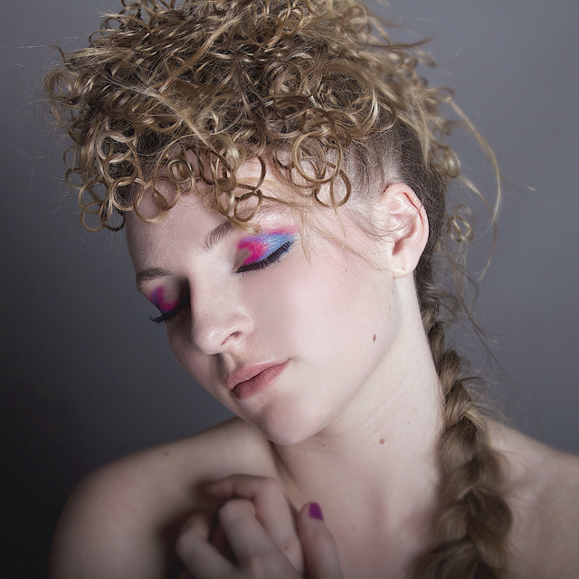Charlie's crochet faux hauk. Image @twolittlestarfish. MUA @heavenlyfaces Lynnnette Watson #editorial image