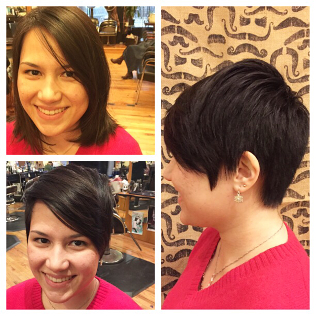 Long to short dramatic pixie