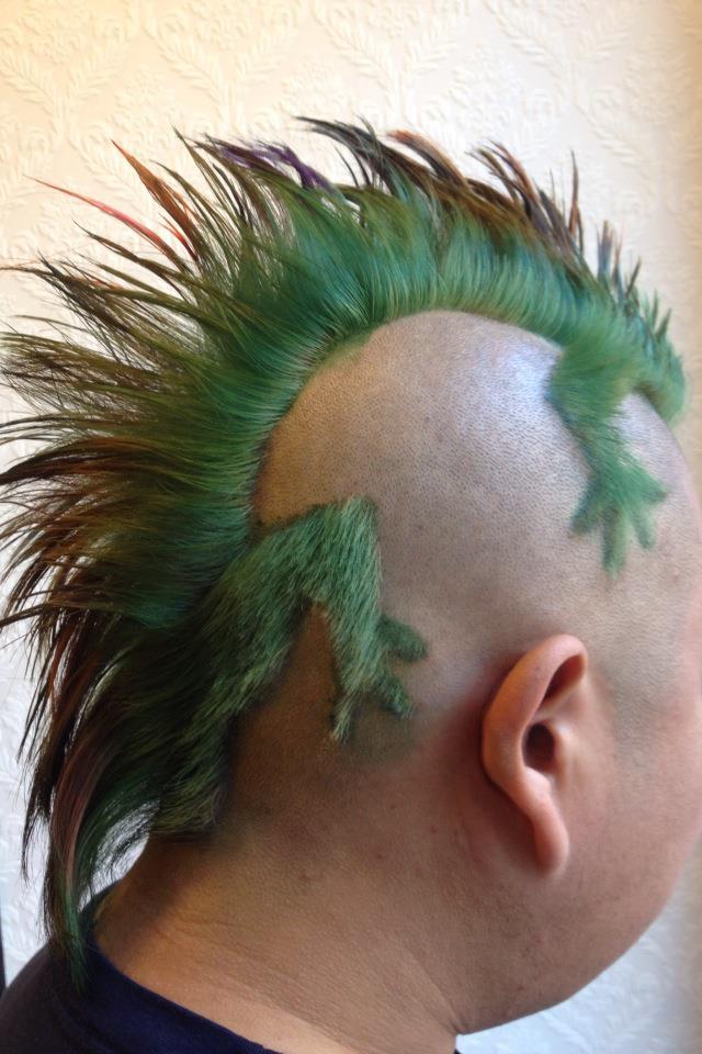 Green Lizard on Mike