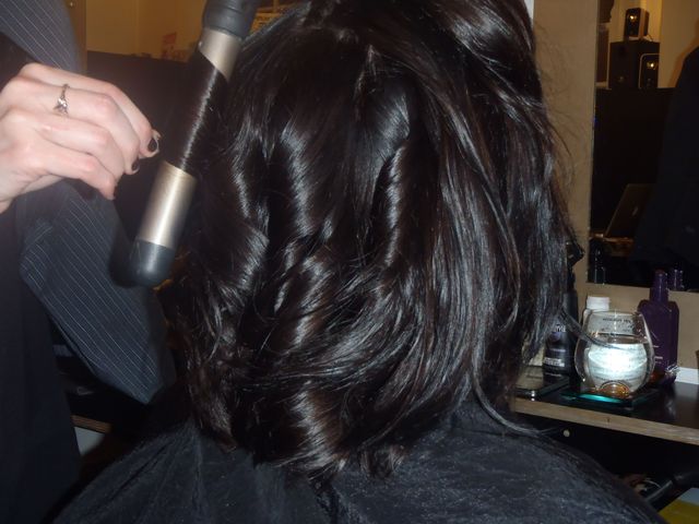 Upstyle with tongs for a European Wedding/Ascot races