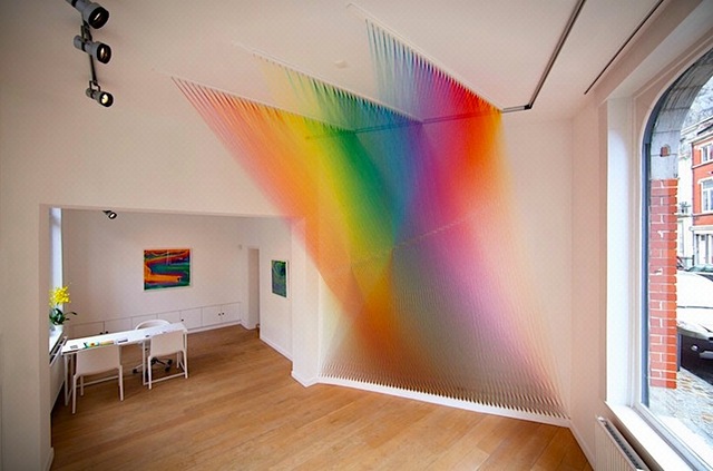gabriel dawe Rainbow thread art
