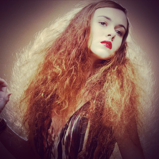 Long curly hair