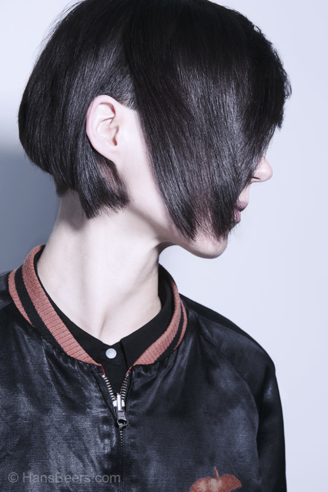 Christina - Short asymmetrical bob with undercut