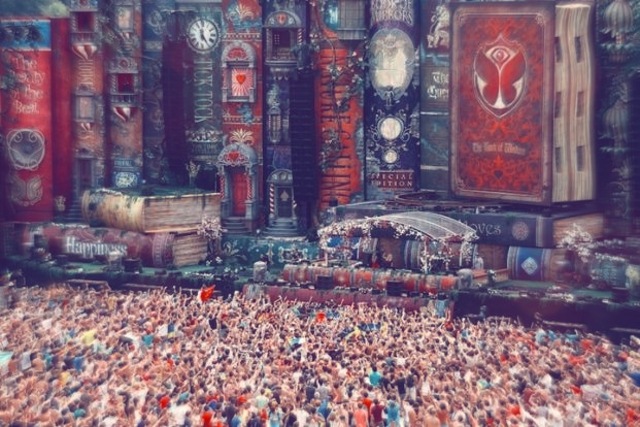 Gigantic Fairy Tale Books On Stage