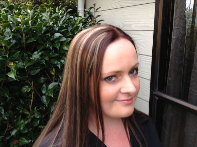 dark base with blonde highlights
