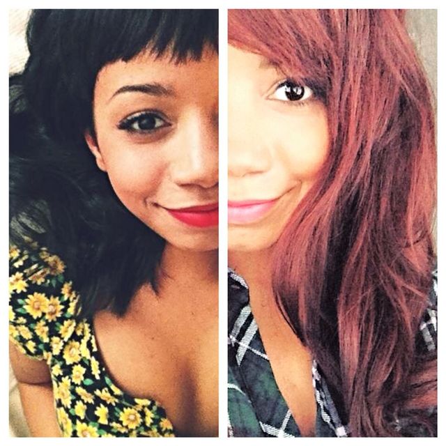 dark black to merlot red