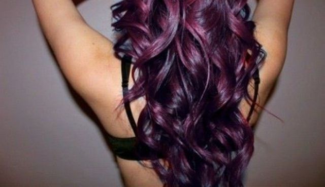 dark curly purple hair