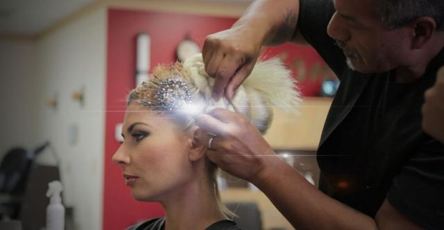 Long hair styling