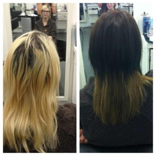Before and After Ombre