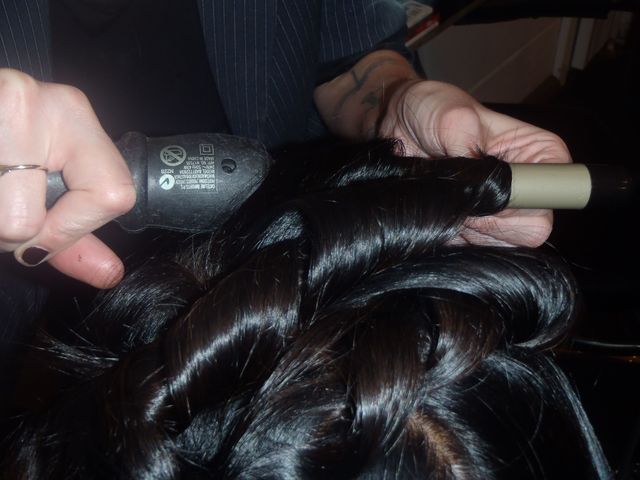 Upstyle with tongs for a European Wedding/Ascot races