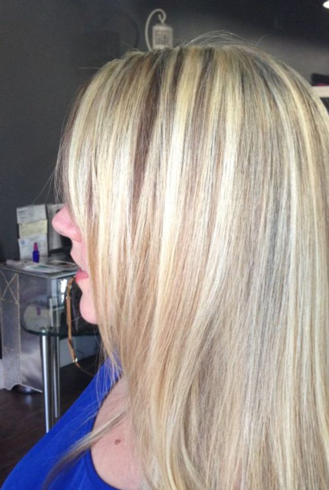 dimensional blonde // cut and color by Kendi