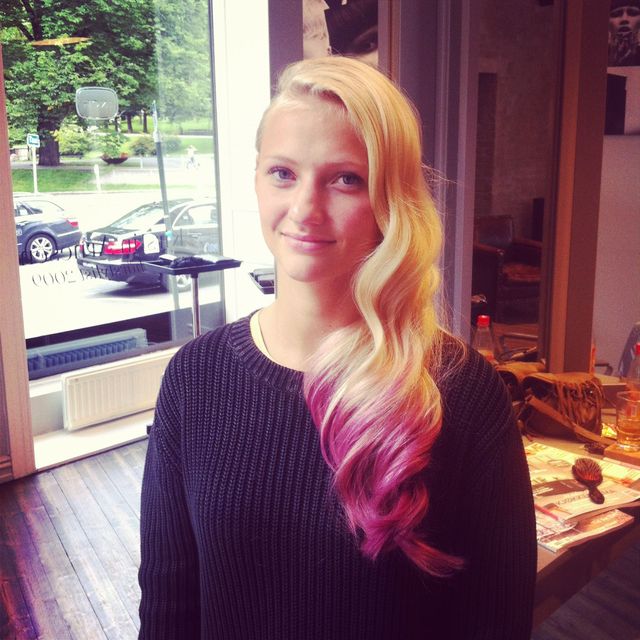 dip-dye glamour waves