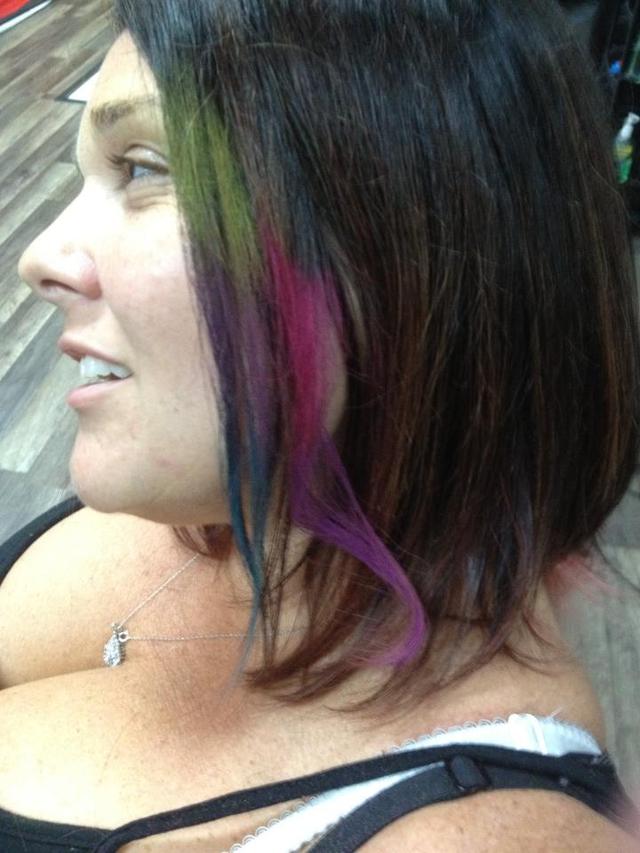 Tie Dye or Dip Dyed Hair Flairs Color Rub