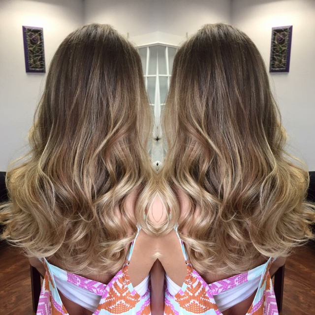 Balayage on virgin hair.