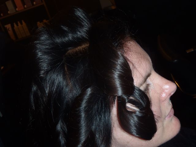 Upstyle with tongs for a European Wedding/Ascot races