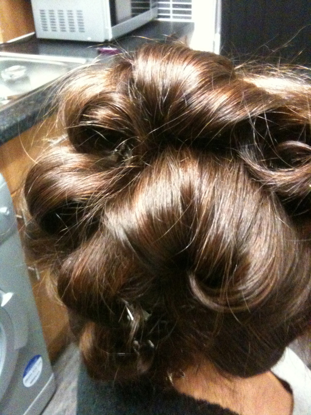 color, pin curls