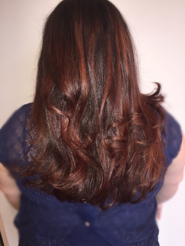 Dari copper brown ombré 